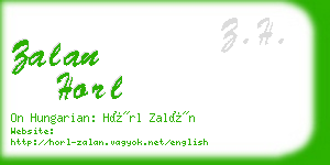 zalan horl business card